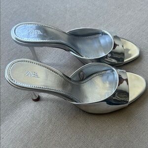 Zara Silver Heels